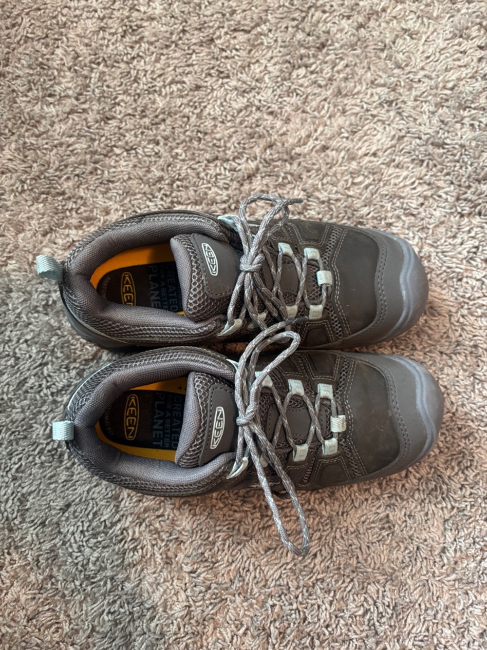 Keen Women's Brown Athletic Hiking Shoes with Light Gray Accents - Picture 2 of 10
